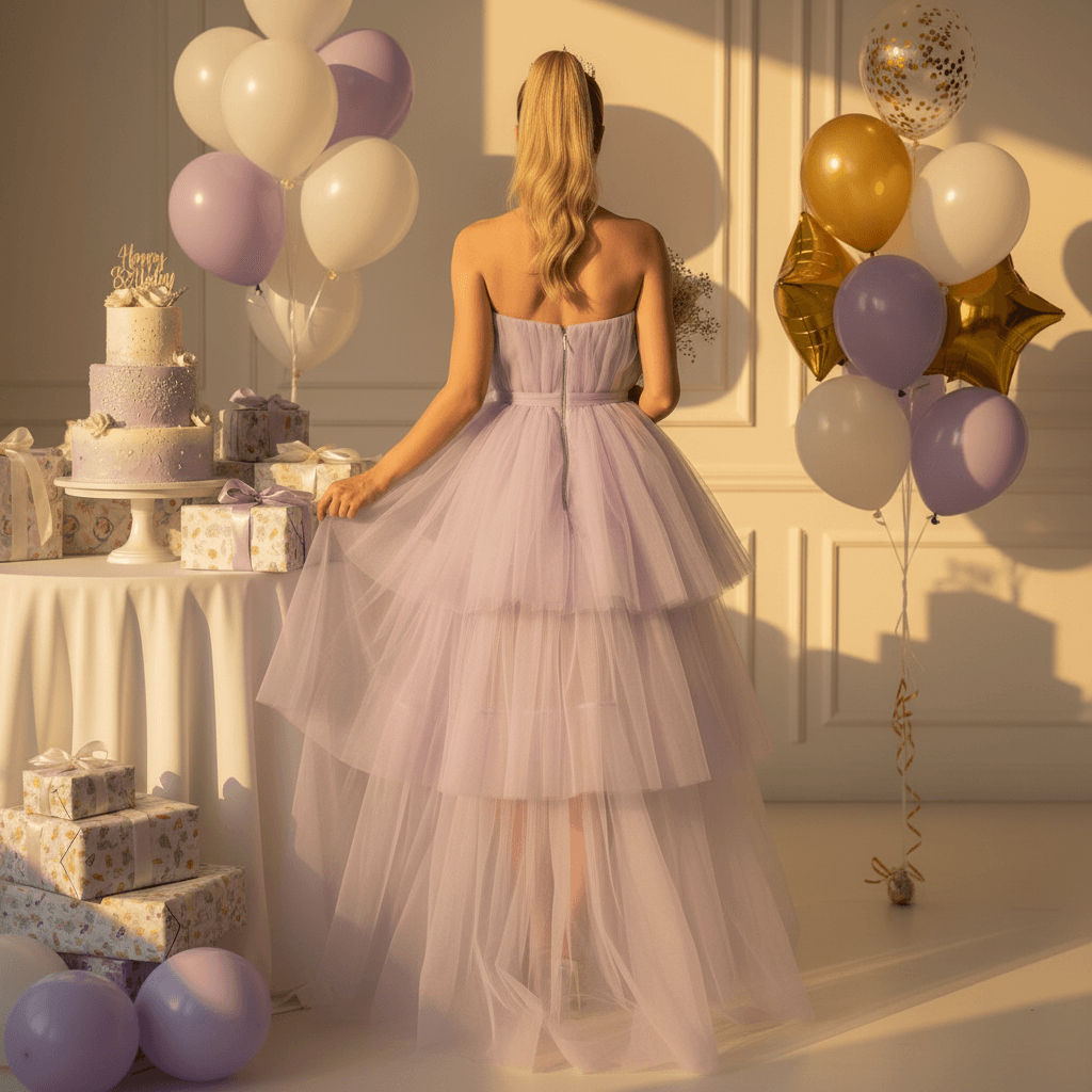 High Low Tulle Dress - Lilac - DrapeMe - Your Affordable place for In-Trend clothing