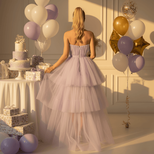 High Low Tulle Dress - Lilac - DrapeMe - Your Affordable place for In-Trend clothing