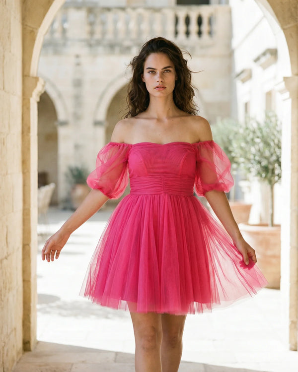 The Elara Tulle Mini Dress