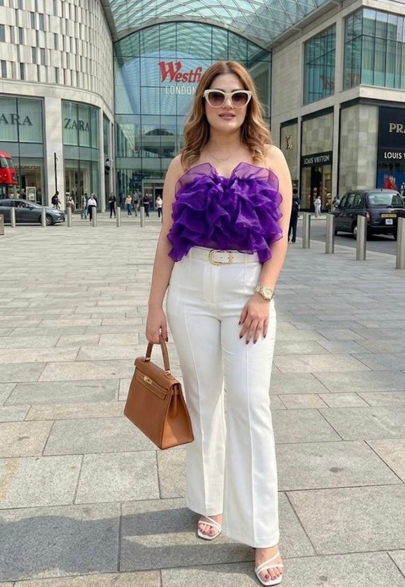 Doll Me Up Off Shoulder Ruffle Organza Top