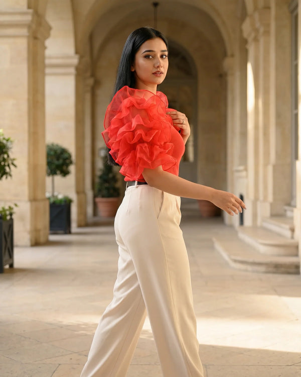 The Giselle Ruffle Crop Top