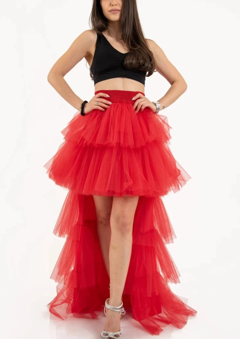 Red Hot Tutu Tulle Skirt