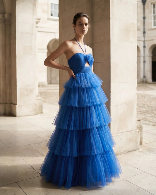 The Isabella Tulle Cascade Gown