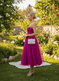 Sweetheart Neck Tulle Gown - Fuchsia Pink - DrapeMe - Your Affordable place for In-Trend clothing