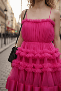 Hot Pink Barbie Tulle Dress - DrapeMe - Your Affordable place for In-Trend clothing