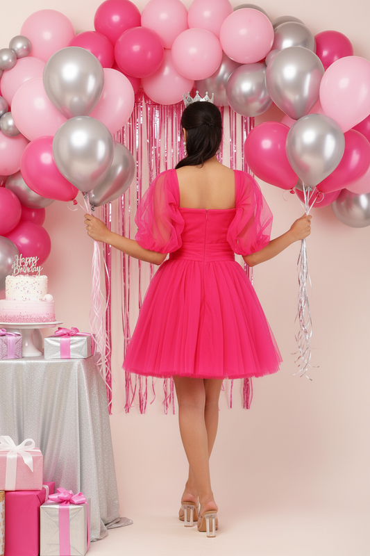 Fabulous Hot Pink Tulle Dress
