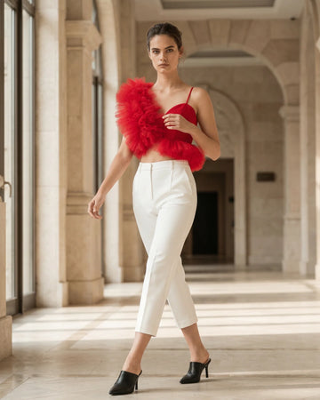 The Scarlet Ruffle Crop