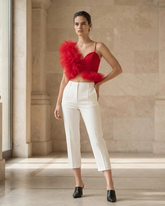 The Scarlet Ruffle Crop