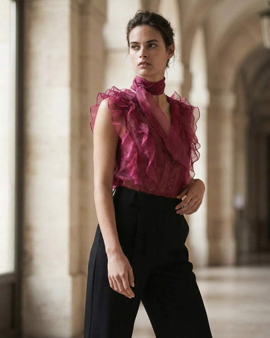 The Seraphina Ruffle Crop Top