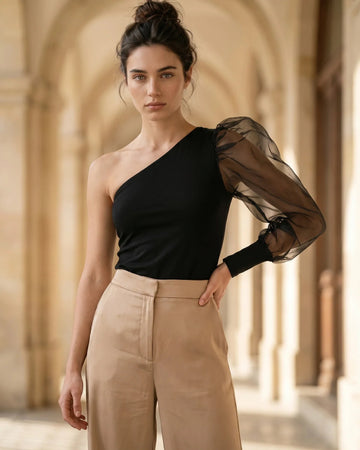 The Adriana Organza Shoulder Top