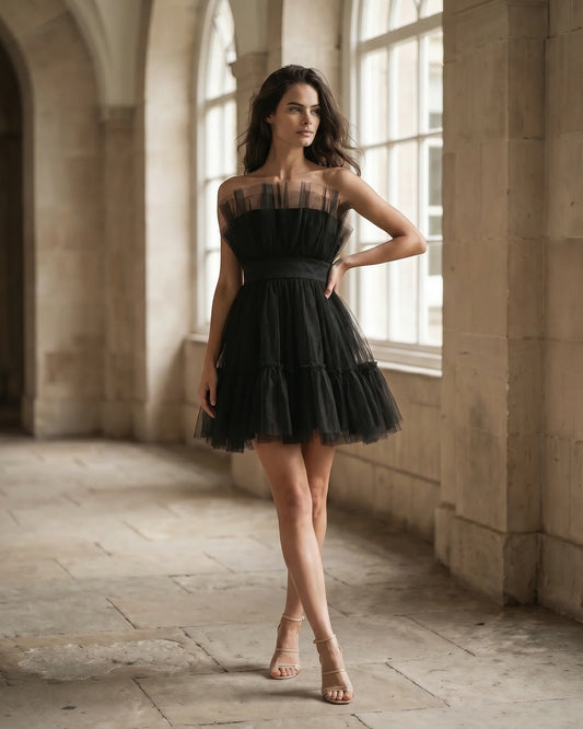 The Allegra Ruffle Cascade Dress