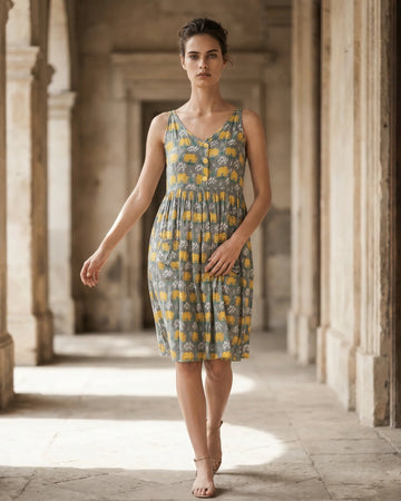 The Amelia Elephant Midi Dress