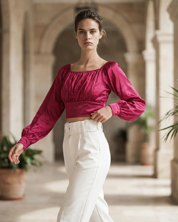 The Ava Satin Crop