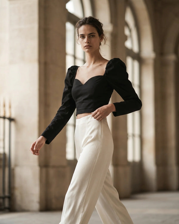 The Belle Square-Collar Crop