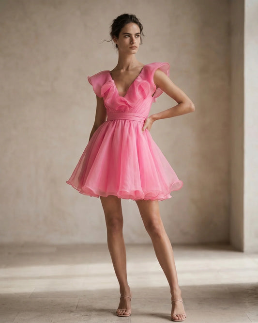 The Bianca Ruffled Mini Dress