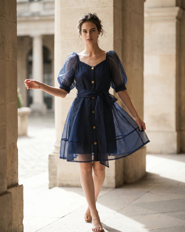 The Celeste Puffed Organza Dress