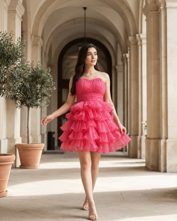 The Eloise Organza Ruffle Dress