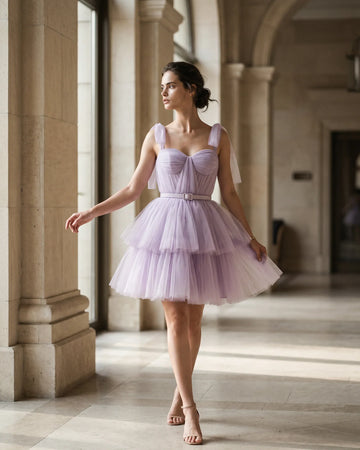 The Seraphina Lilac Corset Dress