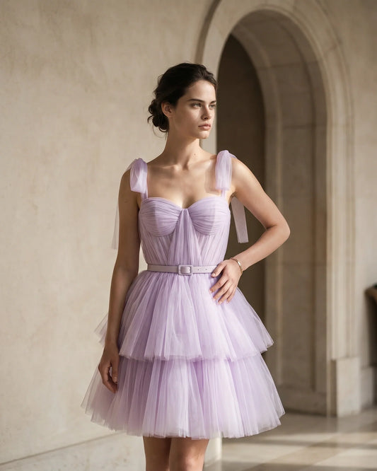 The Seraphina Lilac Corset Dress