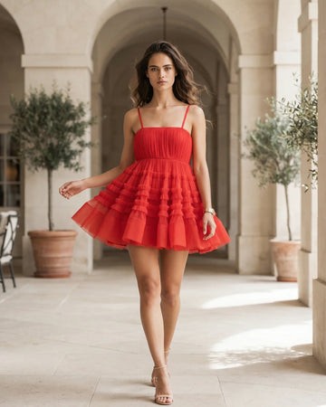 The Sienna Ruffle Mini Dress