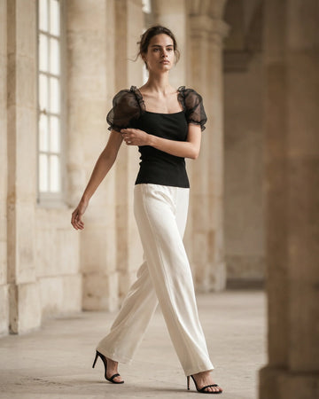 The Vanessa Organza Sleeve Crop