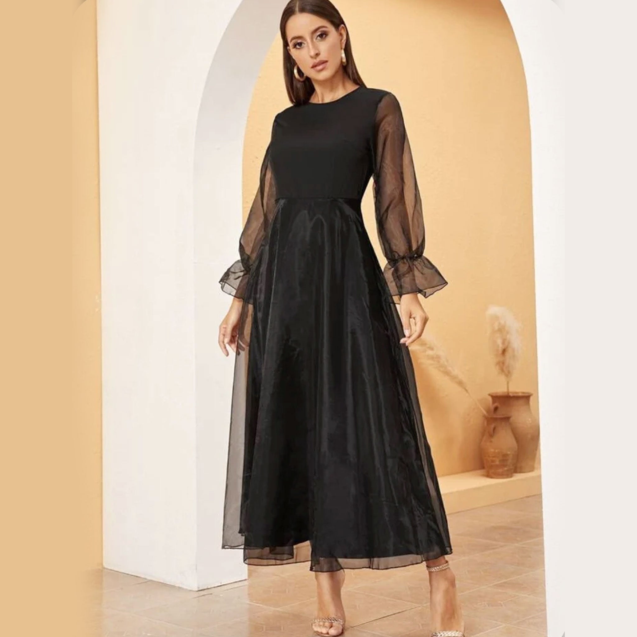 Organza hotsell dress black