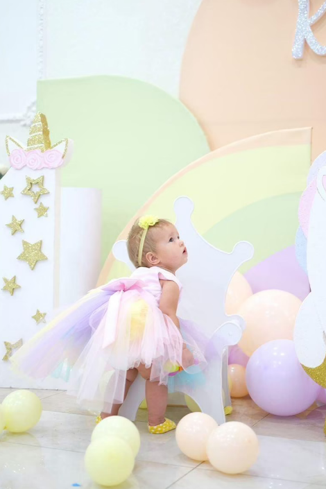 Unicorn Multicolored Puffy Tutu Baby Dress