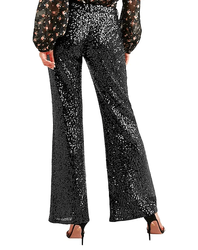 Sequin Casual Pants - Black