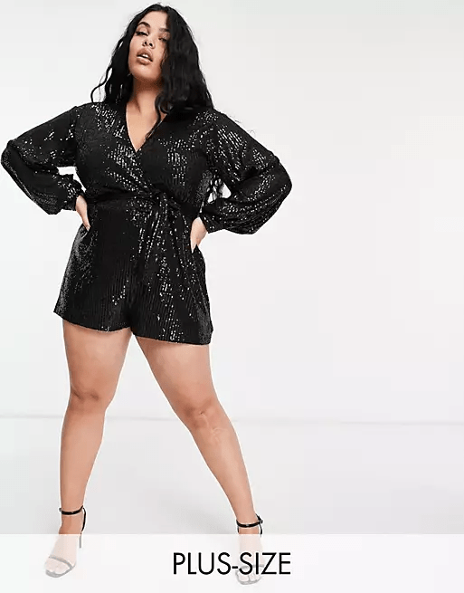 Sequin sales playsuit black
