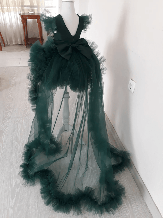 Tutu Dress For Birthday Girl Emerald Green Color